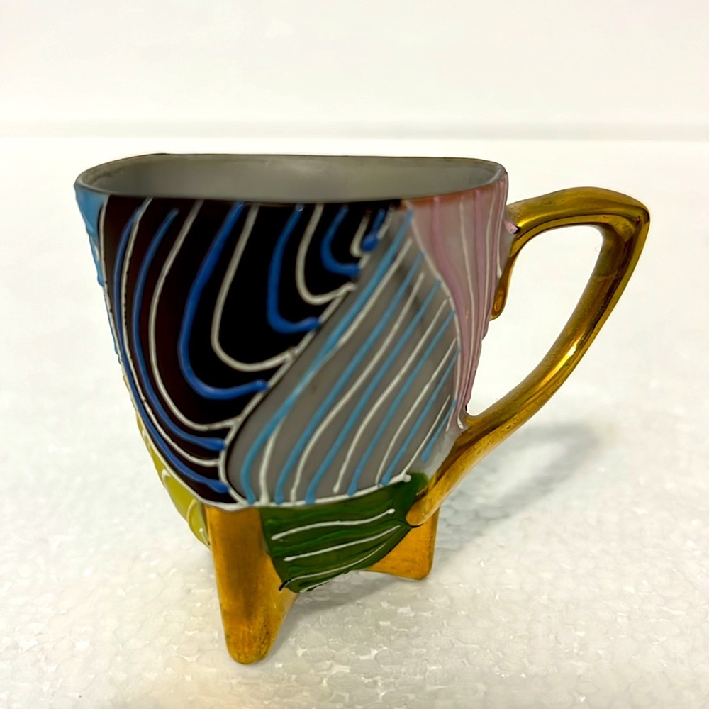 Vintage 1950s Lenwile Ardalt Moriage teacup and saucer set. - Picture 8 of 11